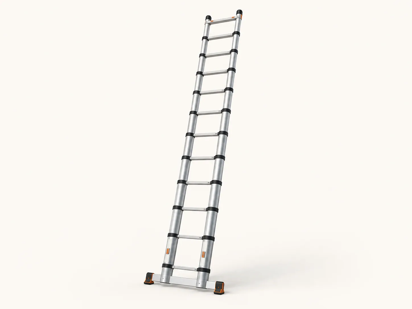 Ilustración referencial de escaleras telescópicas; no corresponde a un modelo confirmado del cliente